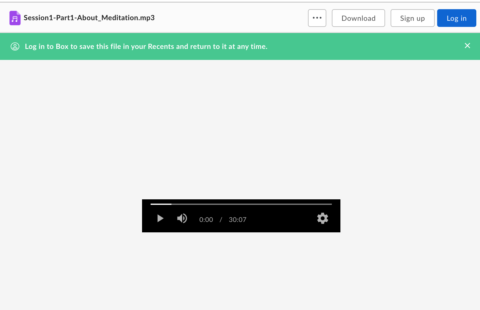 audio on Box